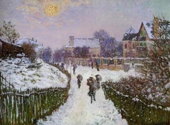 Claude Oscar Monet : Boulevard St Denis, Argenteuil, Snow Effect